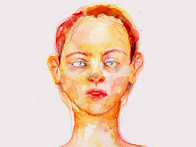 Face face ink pencil sketch woman