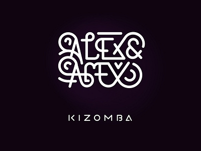 Kizomba Logo design letter art lettering logo typography vector