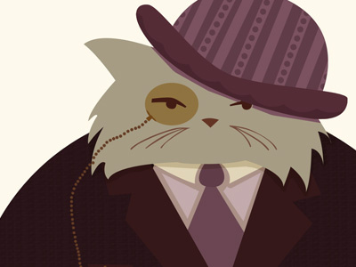 Mr.Whiskers cat monocle suit