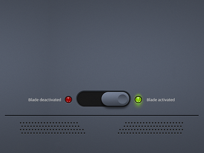 Switch slide activated app interface diode diodes green holes light realistic ui red switch ui