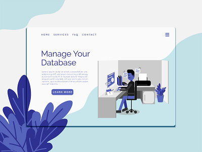 Business Management Landing Page business concept design illustration landing page management startup tech ui web