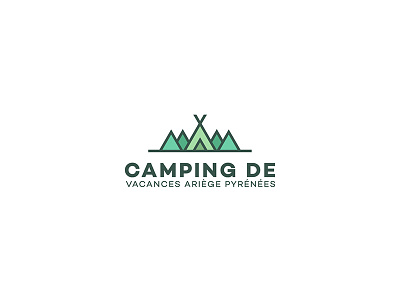 Camping De azerbaijan branding design flat illustration logo logotype