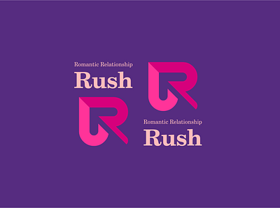 Rush design icon illustration logo typography