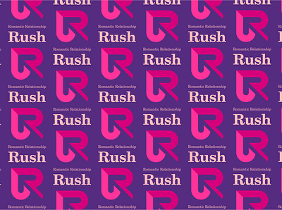 Rush design icon illustration logo typography