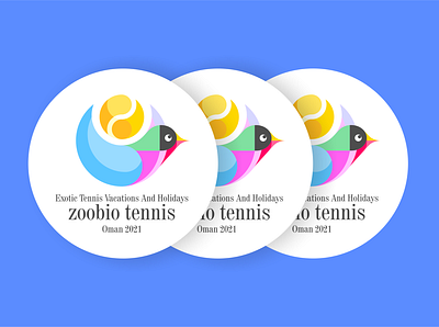 Exotic Tennis Vacations And Holidays design icon illustration logo typography