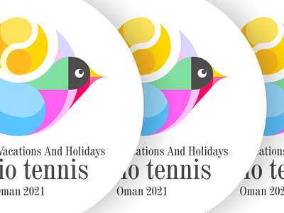 Exotic Tennis Vacations And Holidays design icon illustration logo typography