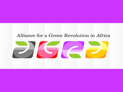 Alliancefor a Green Revolution in Africa design icon illustration logo typography