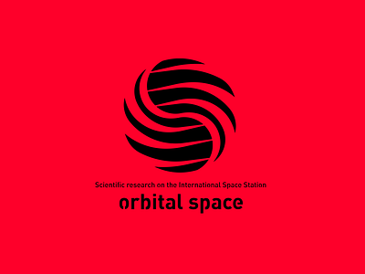 orbital space design icon illustration logo typography логотип