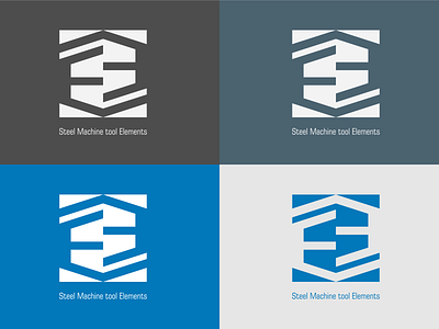 Steel Machine Tool Elements значок логотип типография