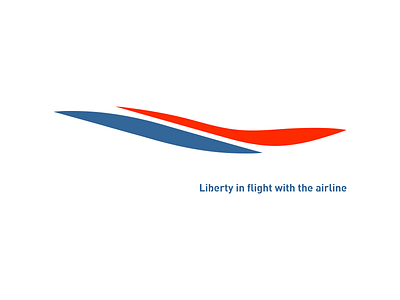 Liberty In Flight With The Airline design icon typography логотип