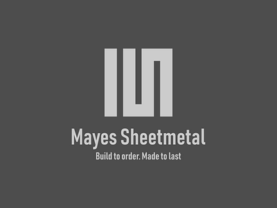 Mayes Sheetmetal. design logo typography