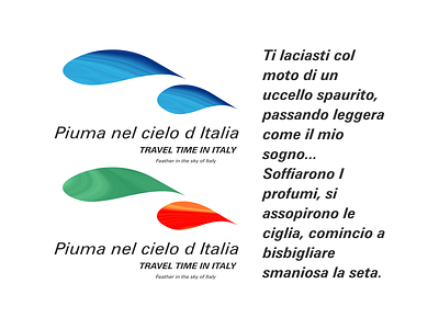 Piuma Nel Cielo D Italia. дизайн иллюстрация логотип