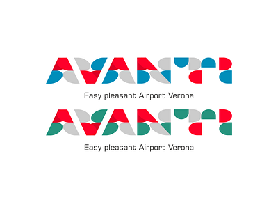 Easy Pleasant Airport Verona design logo typography иллюстрация