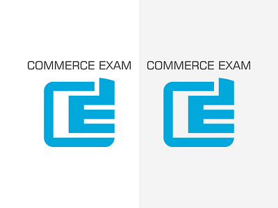 Commerce Exam logo typography