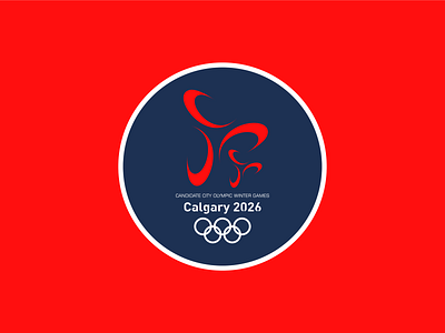 Calgary Candidate City Olympic Winter Games 2026 illustration logo typography