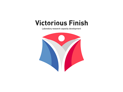 Victorious Finish. illustration logo typography