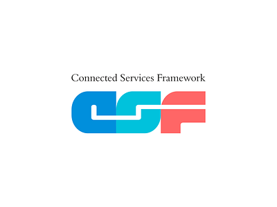 Connected Services Framework design icon illustration logo typography