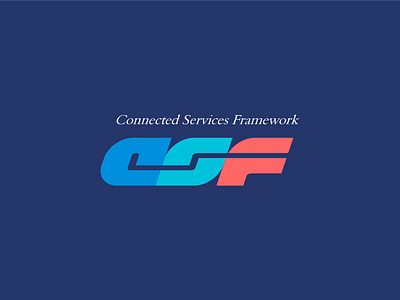 Connected Services Framework design icon illustration logo typography