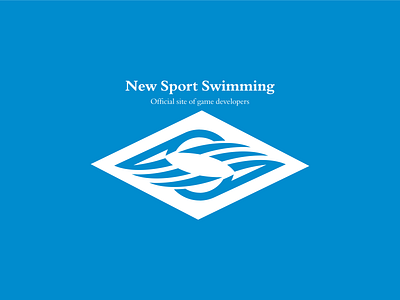 New Sport Swimming design icon illustration logo typography