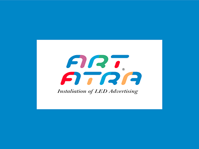 Instaliation Of Led Advertising design icon illustration logo typography