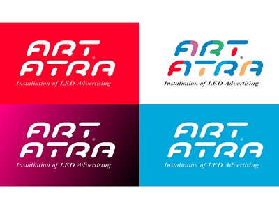 Instaliation Of Led Advertising design icon illustration logo typography