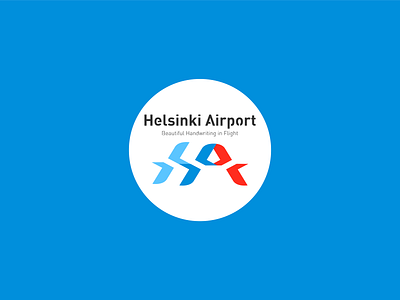 Helsinki Airport design icon illustration logo typography