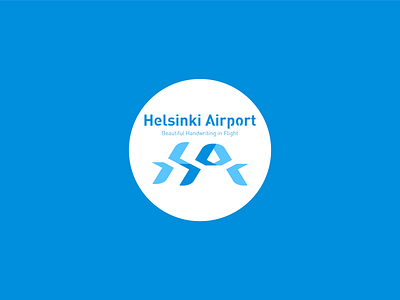 Helsinki Airport design icon illustration logo typography