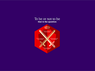 To be or not to be That is the question design icon illustration logo typography