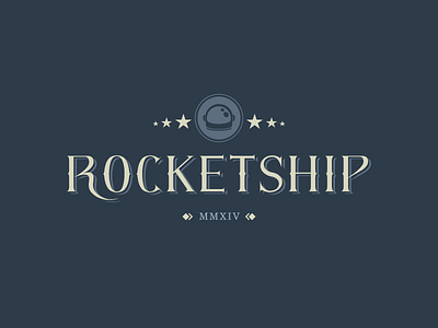 Rocketship Vintage logo typography vintage