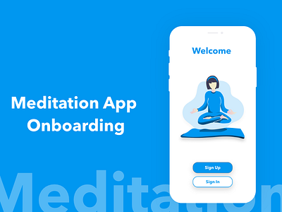 Meditation App Onboarding Screen app illustration meditation app onboarding screen