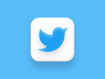 3D Twitter icon