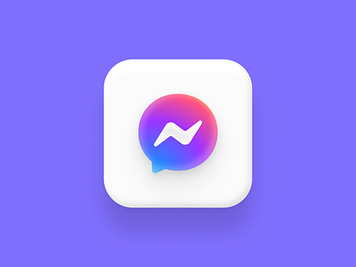 3D Facebook Messenger icon 3d 3d app icon 3d icon app app icon app icon design app icon designers app icon logo app icons facebook fb icon icon design icons messenger