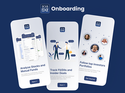 StockEdge App Onboarding app design app onboarding finance onboarding stock market stock market app stock research stockedge ui design