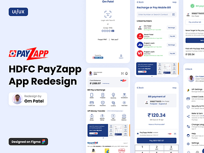 HDFC PayZapp App Redesign Case Study bank bank app bill payment bill payment app credit card finance hdfc hdfc bank money transfer payment app payzapp prepaid card upi app
