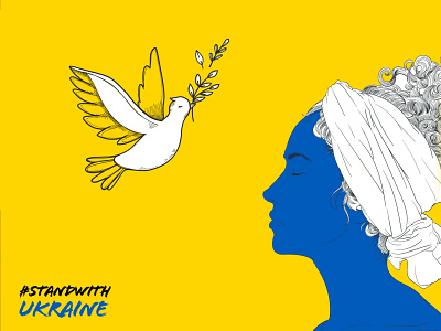 Stand with Ukraine | Support Ukraine! design helps graphic design illustration news poster peace poster poster pray russia sad poster standwithukraine support ukraine ui ukraine ukraine war vector war war poster woman poster