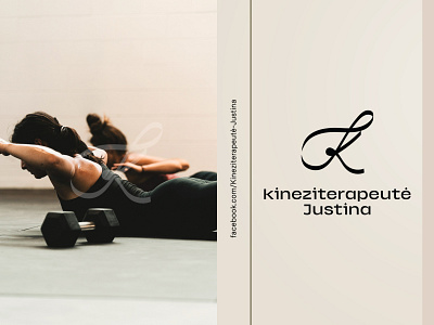 Physiotherapist Justina logo | KJ logo branding identity initials logo jk logo kj logo logo logotipu kurimas logotype massage logo movement logo physiotherapist physiotherapist logo pidea visual identity