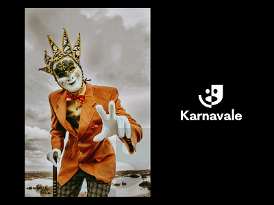 Karnavale logo branding carnival logo face face logo head head logo logo logotipu kurimas logotype mask mask logo visual identity