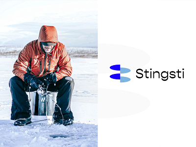 Stingsti logo | Ice fishing branding cold fish fishing fishing logo fishlogo ice ice logo logo logotipu kurimas logotype pidea s s logo visual identity winter winter logo