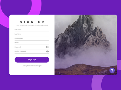 Sign Up (Daily Ui Challenge Day 1) daily ui challenge figma sign in sign up signup ui ui challenge ui design ux