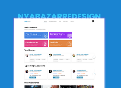Nyabazar - Web Redesign casestudy dashboard education app educational homepagedesign landingpage mentor mentors ui ui design ux web webdesign website