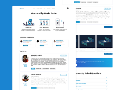 Mentors Page adobe xd design education app educational website homepagedesign mentor ui ui design ux webdesign website