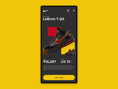 Nike Product Page Interation