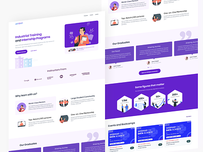 DevTown Landing Page | Education Website Landing Page Design education education page home homepage internship landing page program ui ui design website website design