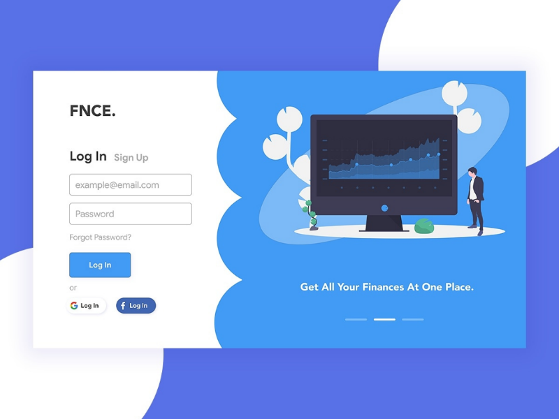 Finance Management Login Page Design. by Prasun on Dribbble