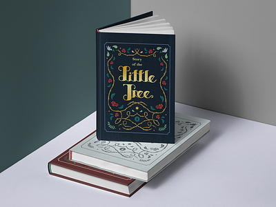 The Little Tree Books book children cover design flowers hand drawn illustration lettering roses story tree vines