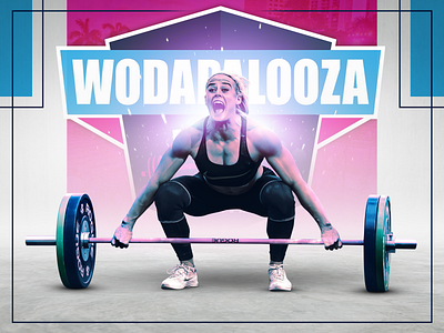 Wodapalooza athlete competition crossfit design fitness floelite lighting marketing