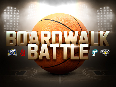 Boardwalk Battle basketball competition design graphics lighting marketing matchup tournament type treatment