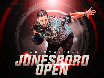 Jonesboro Open bowling competition design flobowling graphics lighting matchup pba