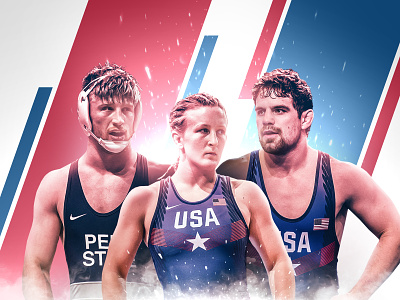 USA Wrestling: World Team Trials athletics competition design flowrestling graphics head to head lighting marketing matchup wrestling