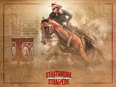 Strathmore Stampede barrel racing competition florodeo gradient map lighting racing rodeo texture